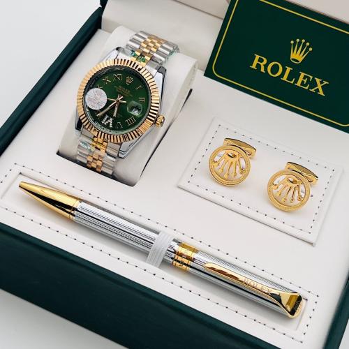 طقم ساعة وقلم & كبك من رولكس مع الملحقات