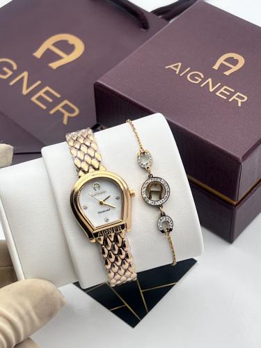 طقم ساعة&أسواره من اقنر مع ملحقات الماركة