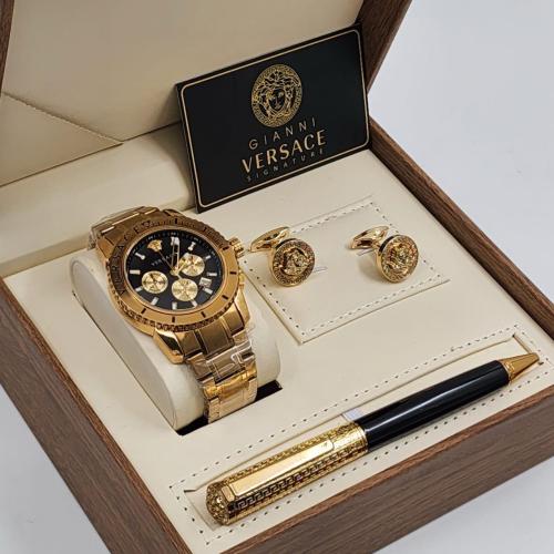 طقم فرزاتشي رجالي ساعه مع قلم & كبك