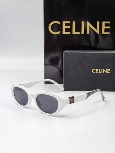 نظارة ماركة سيلين ابيض مع الملحقات