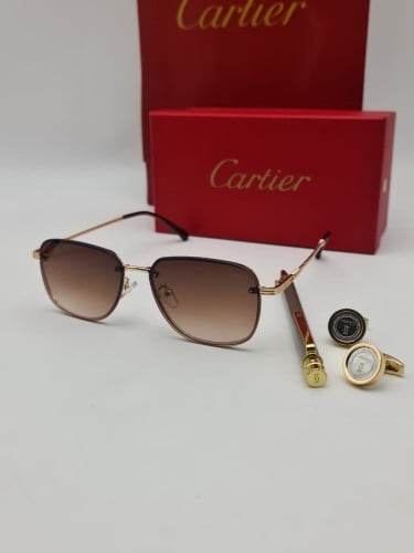 طقم رجالي نظاره و قلم وكبك كارتير مع ملحقات المارك...