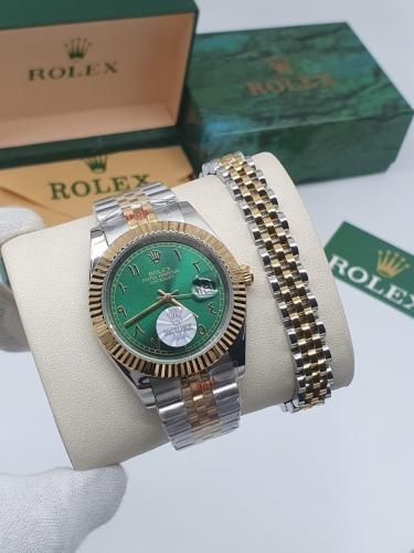 ساعه مع اسوارة من رولكس الدرجة الاولى مع جميع المل...