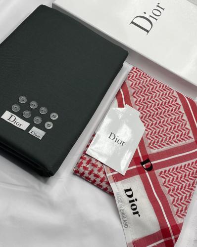 قماش ثوب رجالي شتوي ماركة ديور مع الملحقات