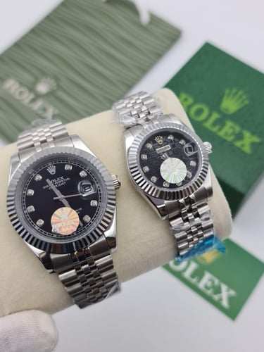 طقم ساعات من رولكس رجالي & نسائي.. مع جميع ملحقات...