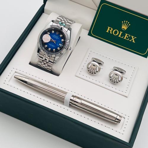 طقم ساعة وقلم & كبك من رولكس مع الملحقات