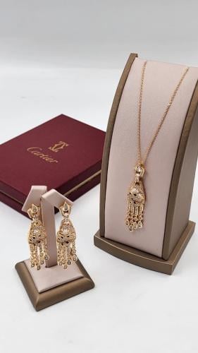 طقم اكسسوار من كارتير ذهبي مع الملحقات