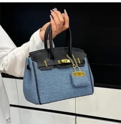 شنطة خامة جينز موديل هيرمز جودة ممتازة