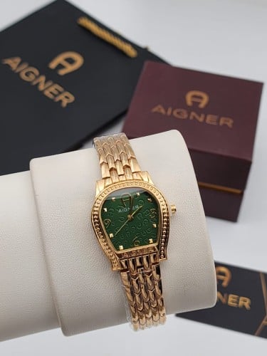 ساعات اقنر النسائية اخضر مع جميع الملحقات