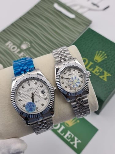 طقم ساعات من رولكس رجالي & نسائي.. مع جميع ملحقات...