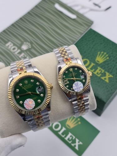 طقم ساعات من رولكس رجالي & نسائي.. مع جميع ملحقات...