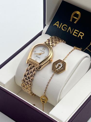 طقم ساعة&أسواره من اقنر مع ملحقات الماركة