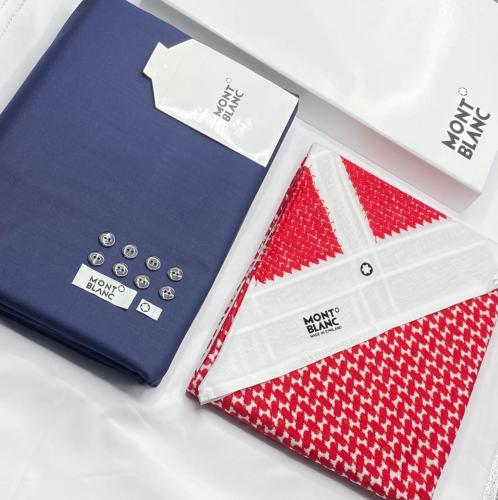 قماش ثوب رجالي شتوي ماركة مونت بلانك مع الملحقات