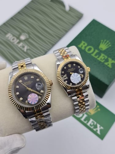 طقم ساعات من رولكس رجالي & نسائي.. مع جميع ملحقات...