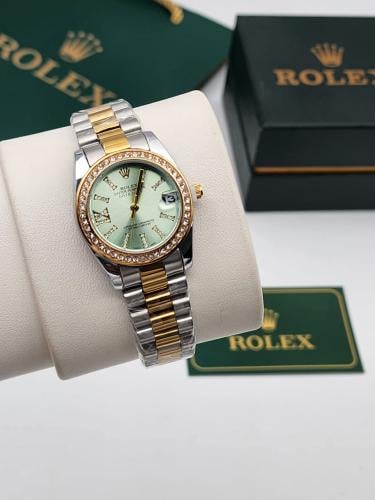 ساعة رولكس النسائية مع جميع الملحقات