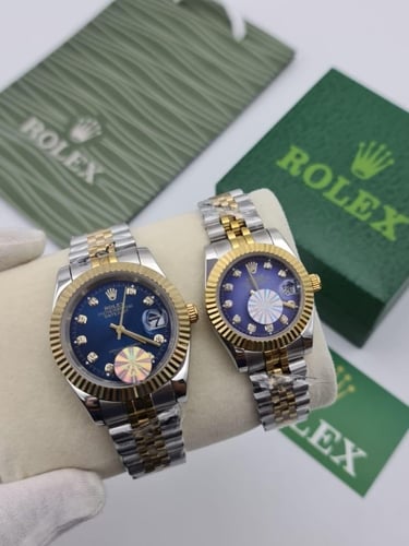 طقم ساعات من رولكس رجالي & نسائي.. مع جميع ملحقات...