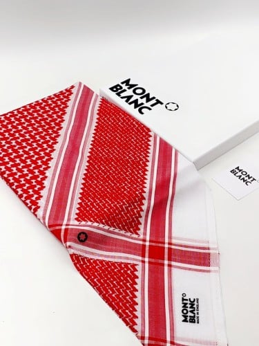 شماغ منتو بلانك احمر مع ملحقات الماركة