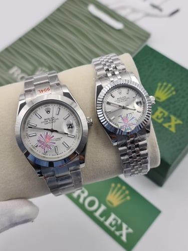 طقم ساعات من رولكس رجالي & نسائي.. مع جميع ملحقات...