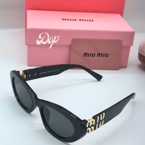 نظارة ميو ميو ذهبي عين القط