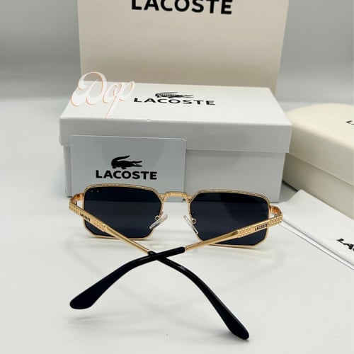 نظارة لأكوست مستطيل ذهبي بعدسة سوداء