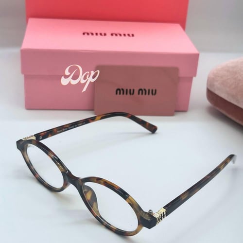 نظارة مـو ميو بإطار تايقر وعدسات مستديرة شفافة