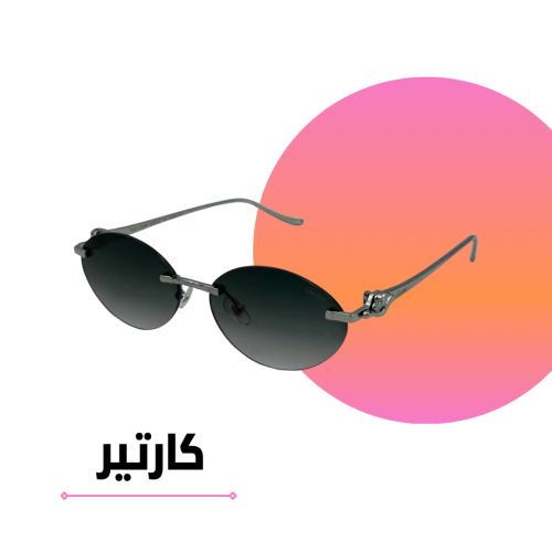 Cartier Panthère Duos Silver Sunglasses with Black Gradient Lens