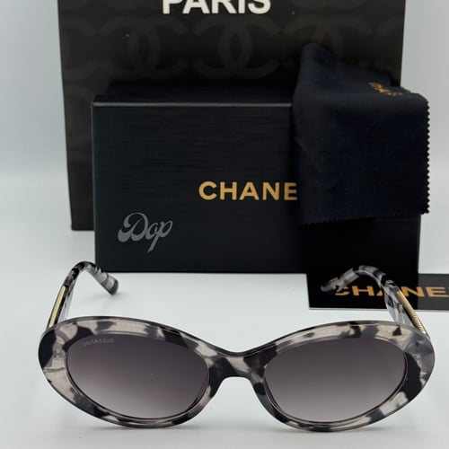 نظارة شانيل EYE-CAT لون مميز بشعار ذهبي الاصدار ال...