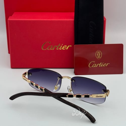 نظارة كارتير خشبي بعدسة أسود مدرج الاصدار الرابع