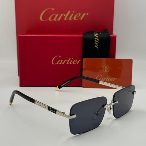 نظارة كارتير معدني أسود و فضي