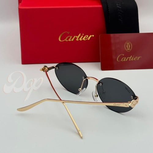 نظارة كارتير پانتير دو ذهبي عدسة سوداء