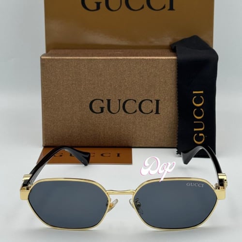 نظارة قوتشي G ذهبي بعدسة سوداء