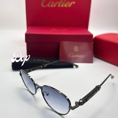 نظارة كارتير خشبي عين القط بعدسة أسود مدرج