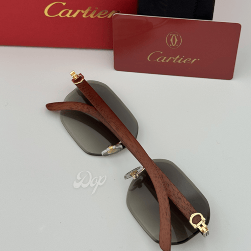 نظارة كارتيR خشبي بعدسة سموك