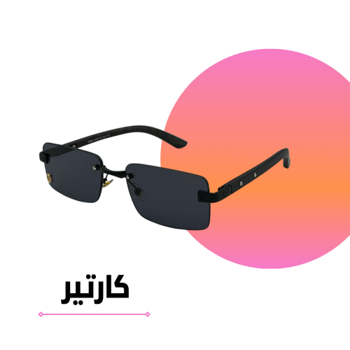Cartier black wooden sunglasses with logo on the lens