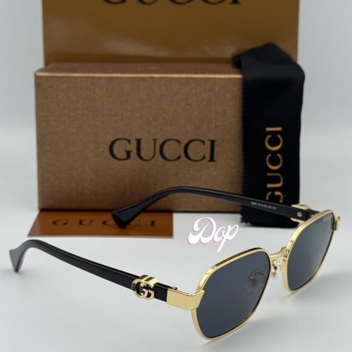 نظارة قوتشي G ذهبي بعدسة سوداء