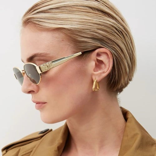 نظارة سيليN ذهبي كامل عدسة سوداء