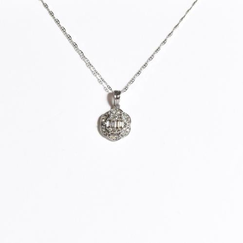 Diamond pendant, white gold