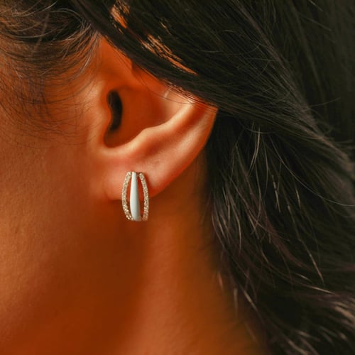 حلق ذهب روز والماس