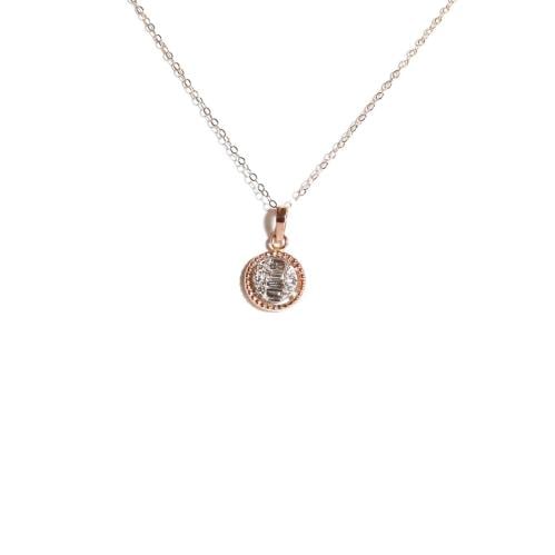 Rose gold diamond pendant