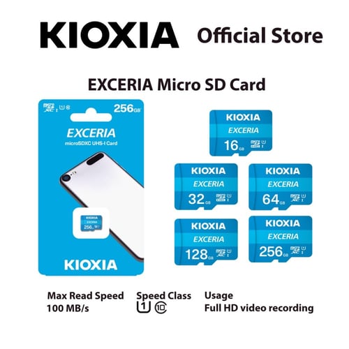بطاقة ذاكرة Kioxia Exceria microSD بسرعة 100 ميجاب...