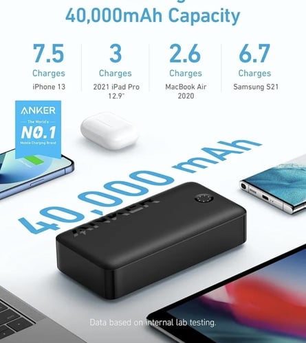 شاحن متنقل أنكر 40000mAh شركة Anker