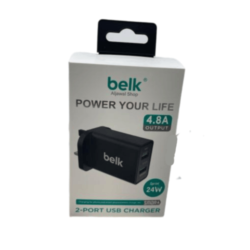 فيش جداري USB بقوة 24w شركة belk