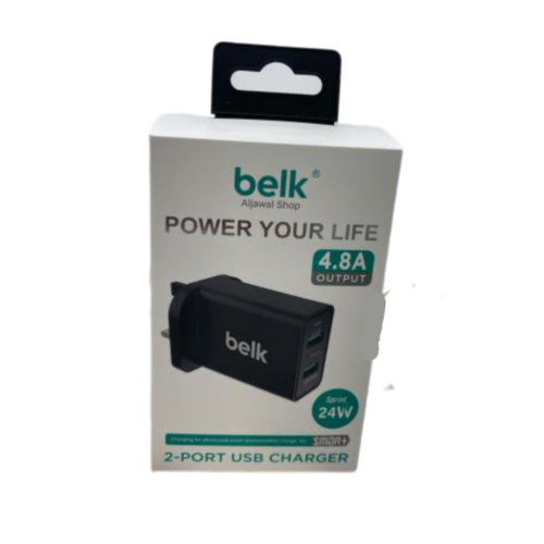 فيش جداري USB بقوة 24w شركة belk