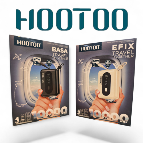 بطارية متنقلة 10000mAh مدمج بالكيبل شركة HooToo