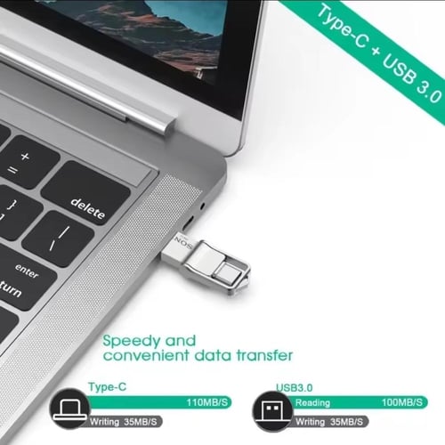 فلاش ميموري 1 تيره للأجهزة التي تدعم منفذا Type-C...