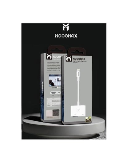 وصلة محول LIGHTNING الى HDMI TO شركة MOOGMAX