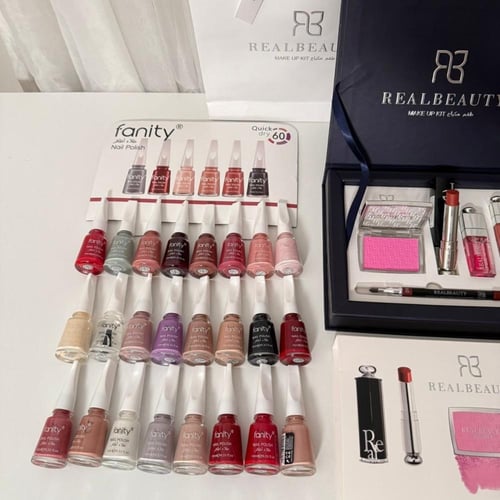 بوكس مناكير 24 حبه وبوكس مكياج