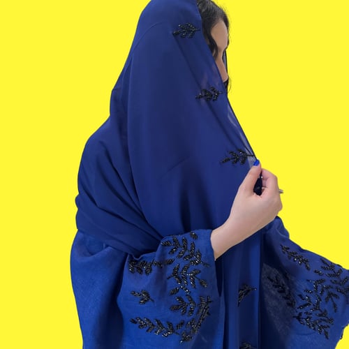 Falling leaves in Blue and black