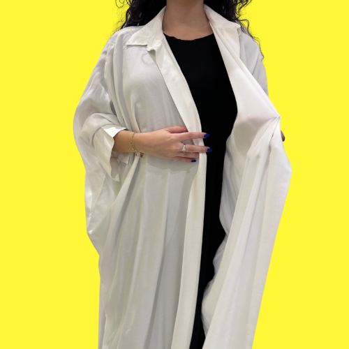 Shirt Abaya in White