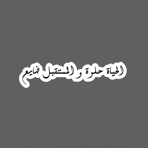 ملصق - الحياة حلوة و المستقبل ضايع