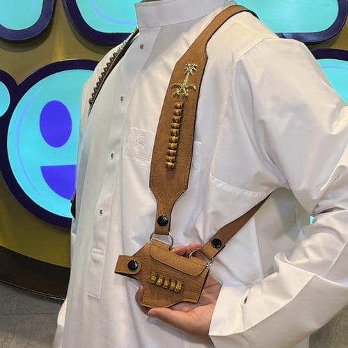 محزم مسدس ربع | سيفين و نخلة